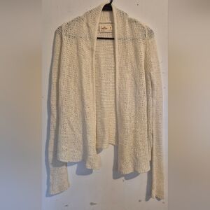 Hollister Off-White Open-Front Cardigan